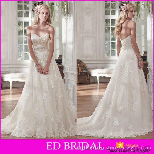 Custom Made Off Shoulder Sweetheart Crystal Beading Tulle Price In China Bridal Gown